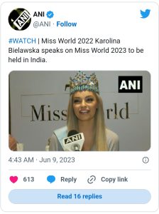 Miss World 2023 (Twitter Video)