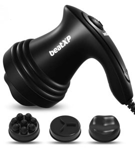 beatXP Blaze Electric Body Massager with 3 Massage Heads - Shiatsu Full Body Relaxation - InfraRed Heat Therapy - Back, Leg, Foot & Body Slimming Massager with 1 Year Warranty