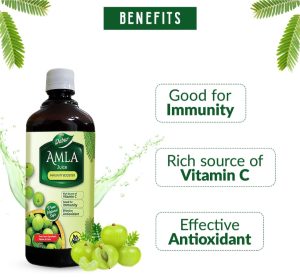 Dabur Amla Juice -1L | Rich Source of Vitamin C | Effective Antioxidants for Immunity boosting | Pure, Natural and 100% Ayurvedic Juice
